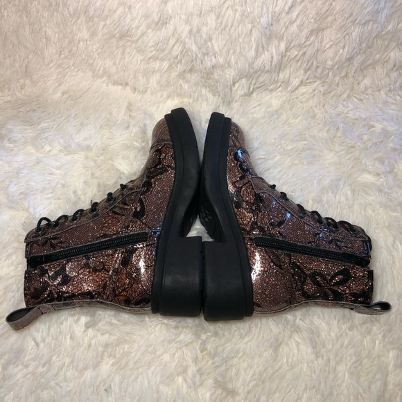 Steve Madden Brown and Black Studded Combat Boots - Picture 11 of 16